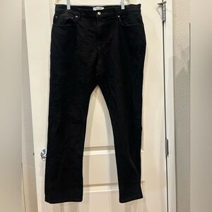 Reformation Jeans Liza High Rise Straight Leg Jeans Size 14 Black EUC